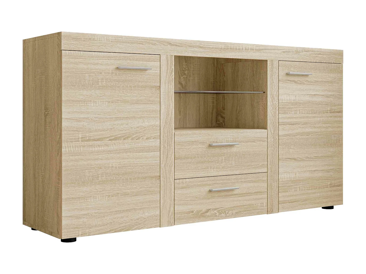 Cómoda Tucson 104, Com gavetas e portas, Número de gavetas: 2