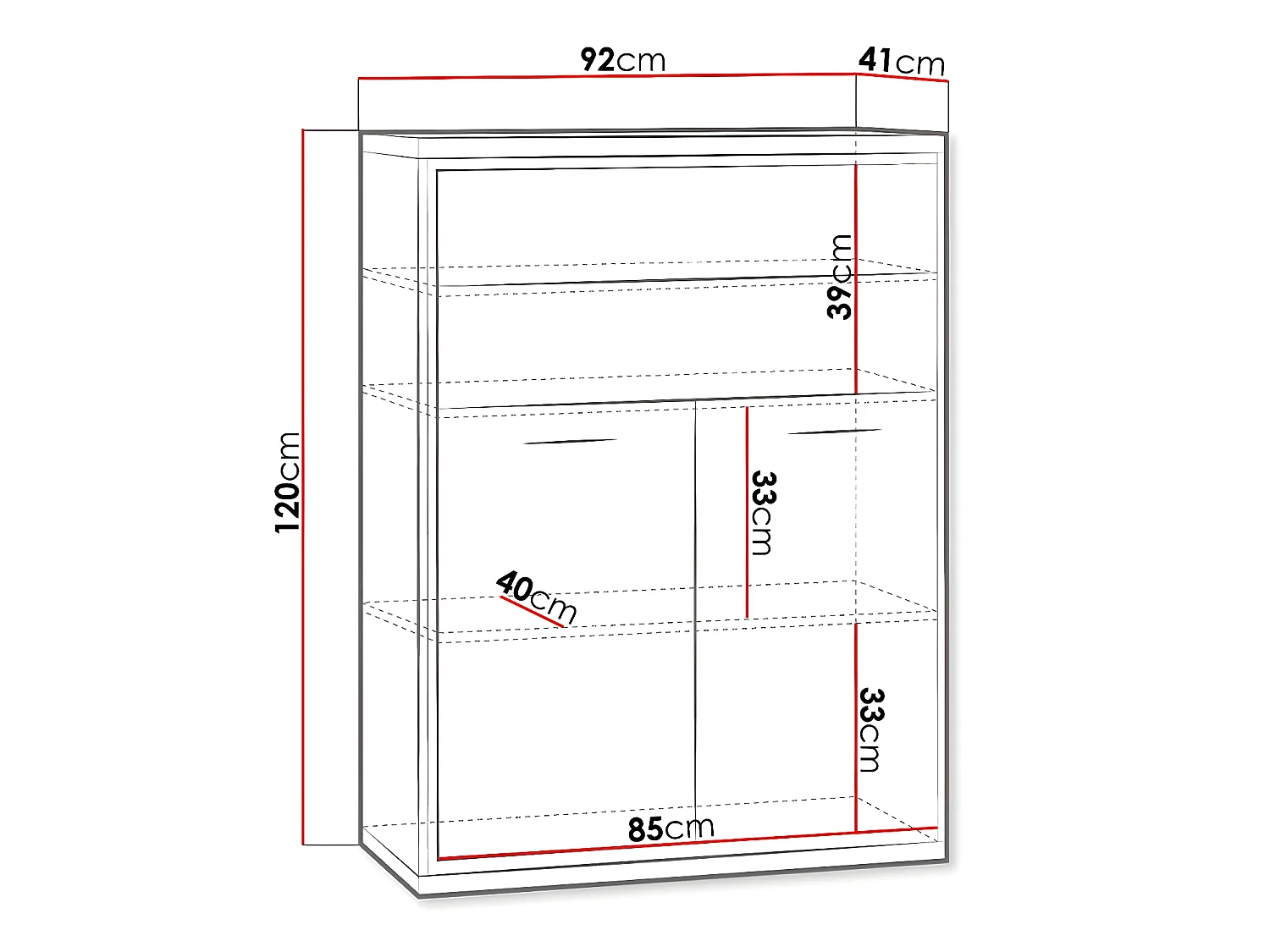 Cómoda Etrmoni 103, Com gavetas e portas, Número de gavetas: 2