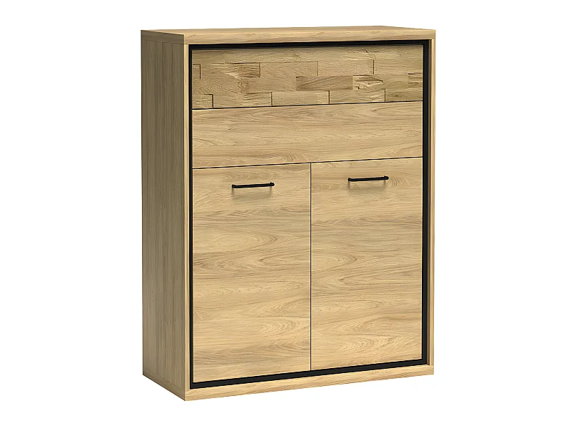 Commode Etrmoni 103, Clair bois|Chêne, Tiroirs et portes, Nombre de tiroirs: 2, 120x92cm