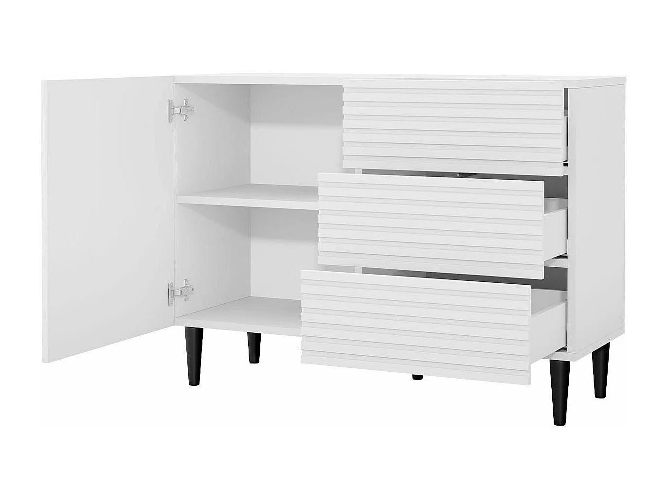 Cómoda Comfivo Mavmono 100, Com gavetas e portas, 8x10x4cm