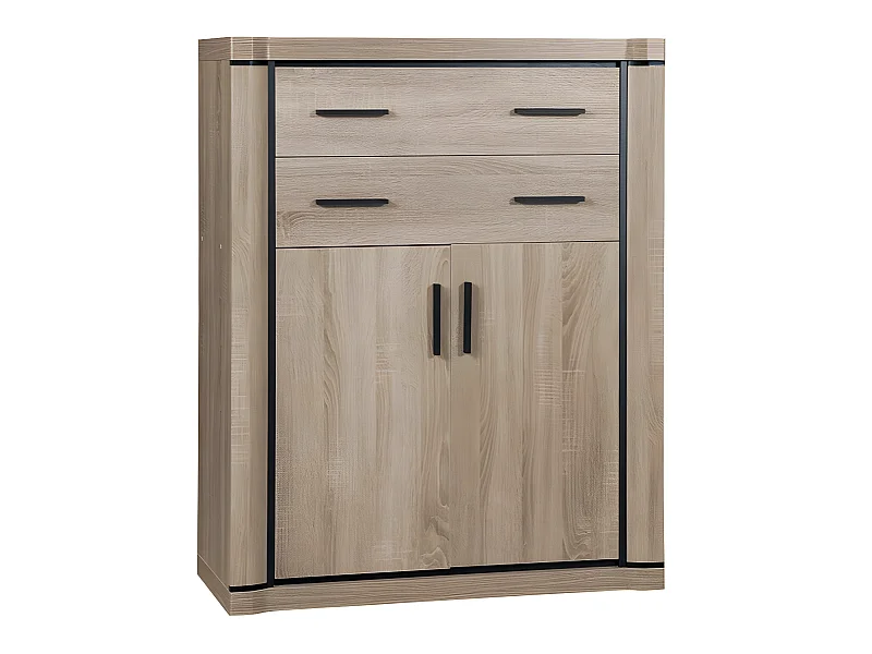 Cómoda Lorelie 105, Com gavetas e portas, Número de gavetas: 2