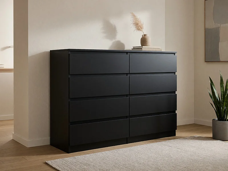 Commode Comfivo Structor III, Noir, Avec tiroirs, Nombre de tiroirs: 8, 100x138x40cm