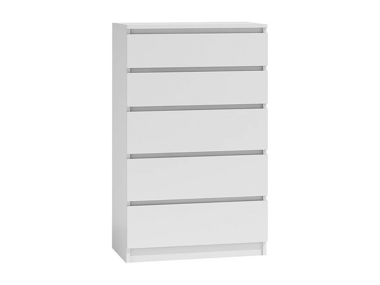 Cómoda Comfivo 231, Blanco, Con cajones, Número de cajones: 5, 112x70x40cm