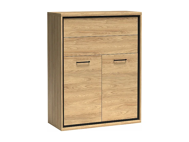 Commode Etrmoni 103, Clair bois, Tiroirs et portes, Nombre de tiroirs: 2, 120x92x41cm