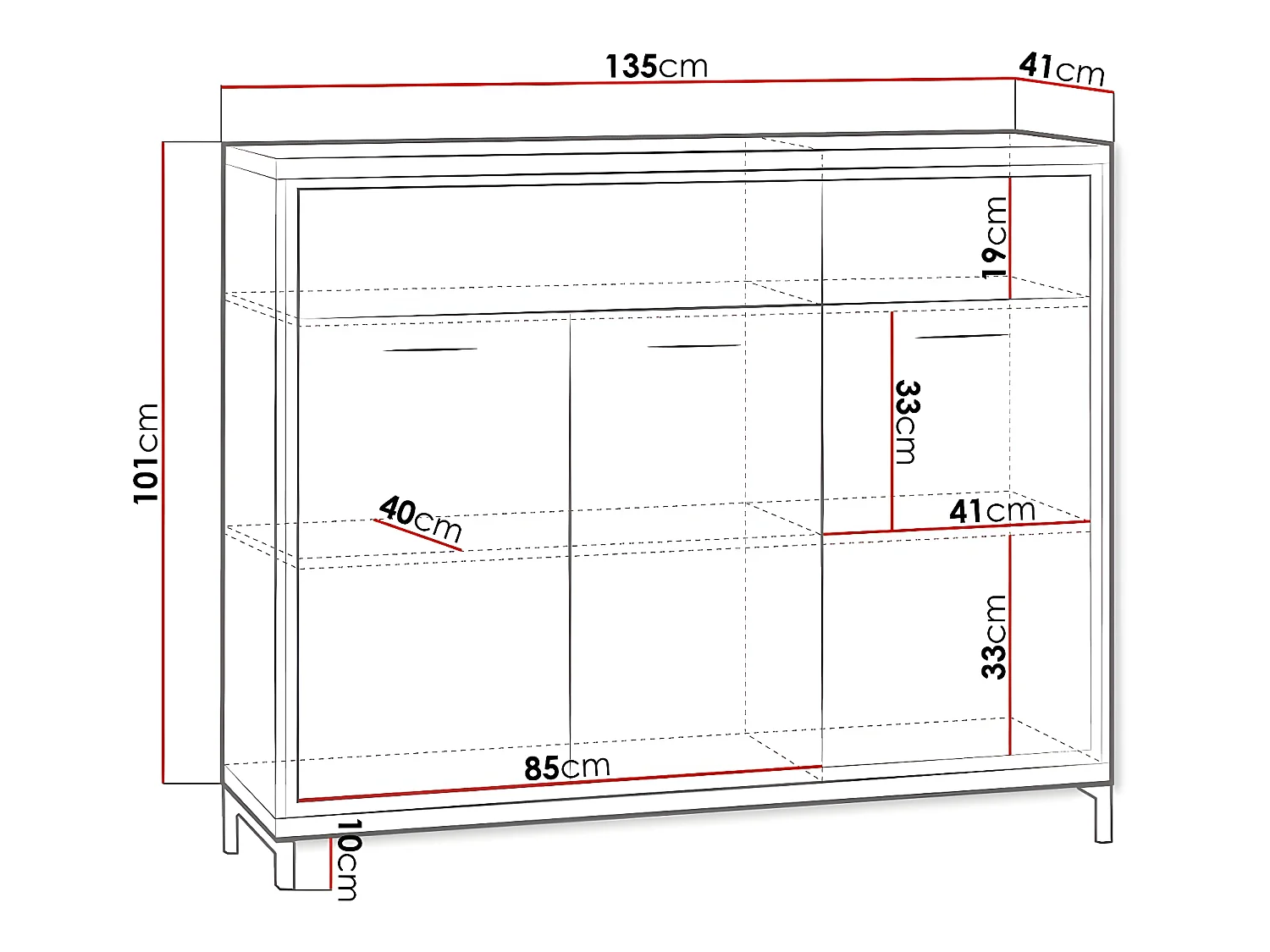 Commode Etrmoni 104, Chêne|Clair bois, Tiroirs et portes, Nombre de tiroirs: 2, 101x135cm