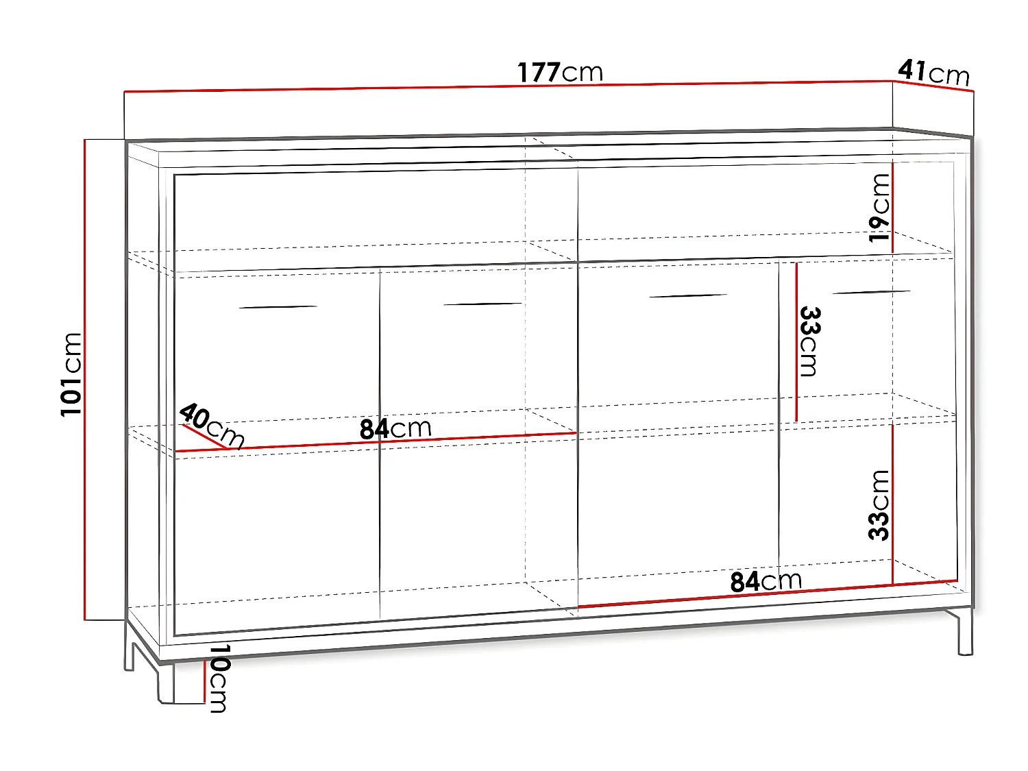 Commode Etrmoni 105, Clair bois|Chêne, Avec tiroirs et portes, Nombre de tiroirs: 2, 41cm