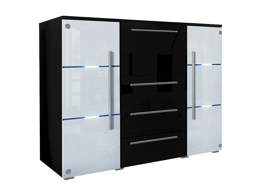 Cómoda Nashville 101, Con cajones y puertas, Número de cajones: 3, 115x136x39cm