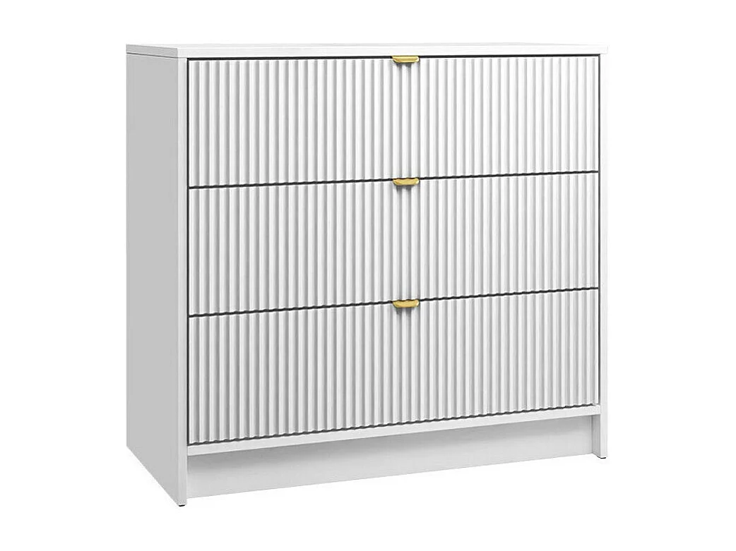 Commode Comfivo Larmire 102, Blanc, Avec tiroirs, 75x80x40cm