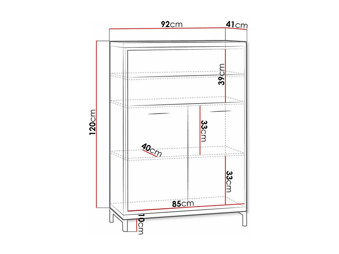 Cómoda Etrmoni 103, Luminoso madera, Con cajones y puertas, Número de cajones: 2, 120cm