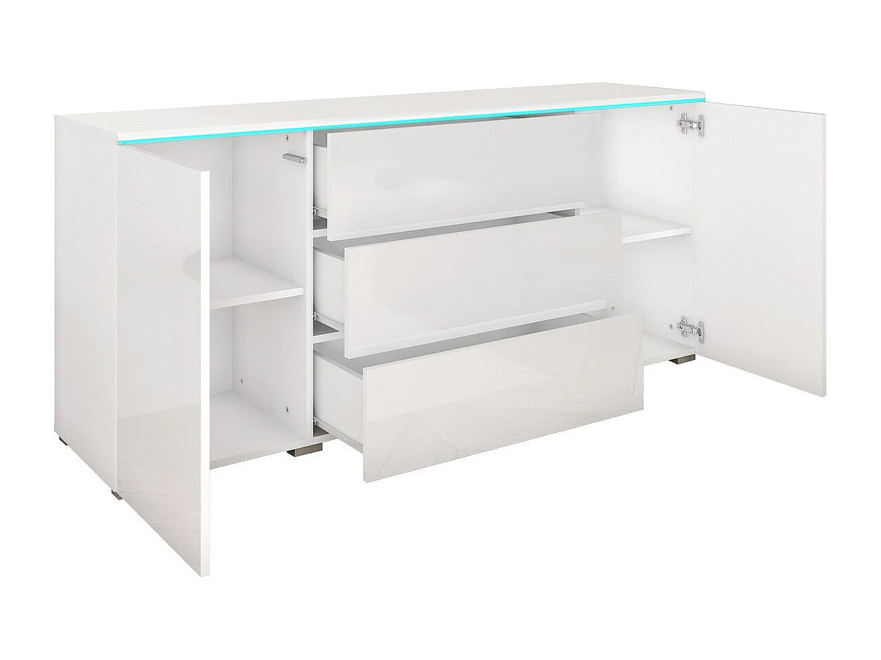 Cómoda Sarasota 142, Com gavetas e portas, Número de gavetas: 3