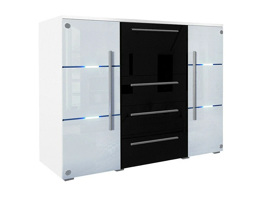 Cómoda Nashville 101, Com gavetas e portas, Número de gavetas: 3