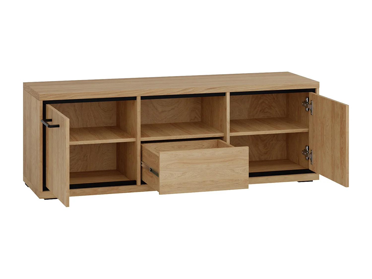 Mueble TV Stanton F113, Luminoso madera, Número de puertas: 2.00, Número de cajones: 1.00