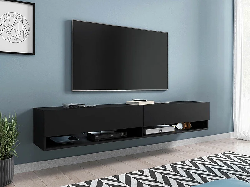 Mueble TV Sarasota 119, Grafito, Número de puertas: 2.00, 180x30x33cm