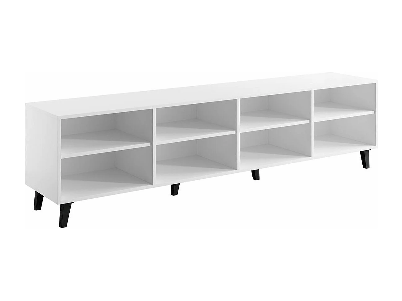 Mueble TV Charlotte 174, Negro, Número de puertas: 4.00, 200x52x42cm