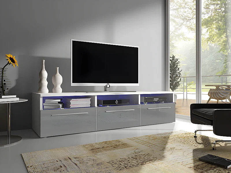 Mesa para TV Nashville 100, O número de portas: 3, 150x35x46cm