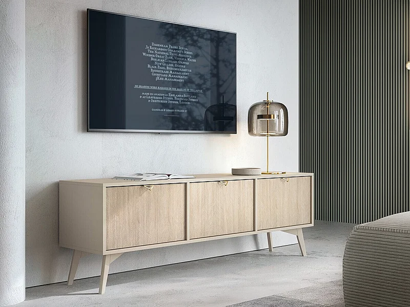 Móvel TV AMBIHOME CHO - Bege, C158xP38xA52cm