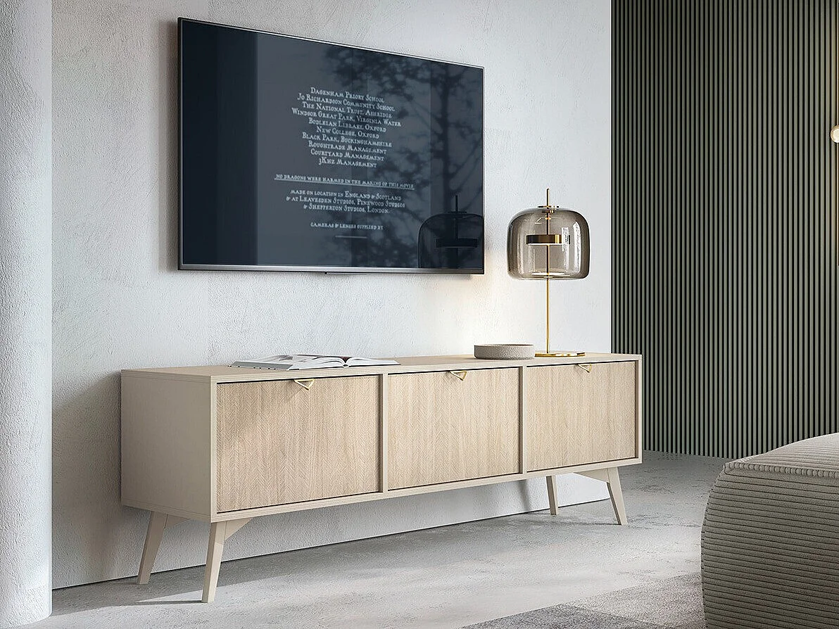 Móvel TV AMBIHOME CHO - Bege, C158xP38xA52cm