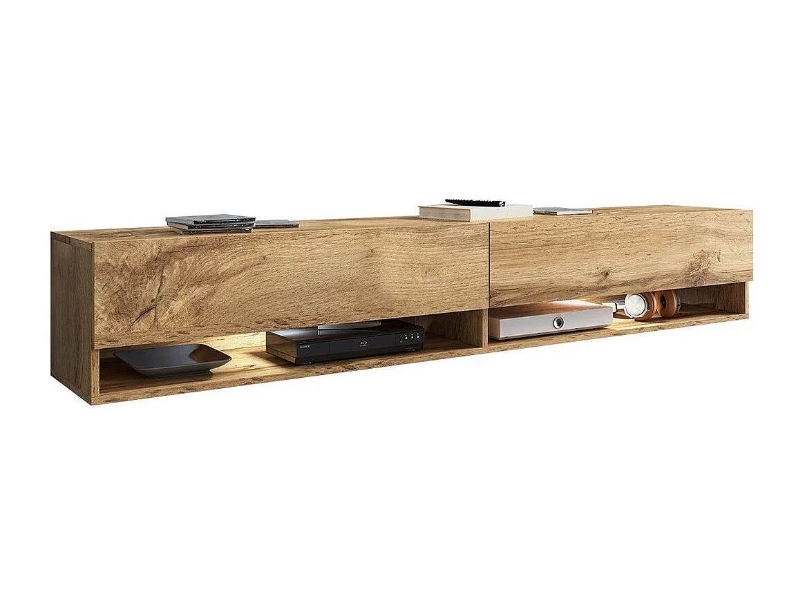 Mueble TV Sarasota 119, Wotan roble, Número de puertas: 2.00, 180x30x33cm