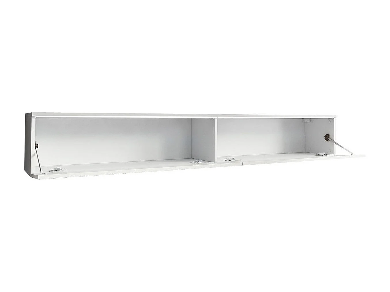 Mueble TV Sarasota 121, Blanco|Gris brillante, Número de puertas: 2.00, 180x30x33cm