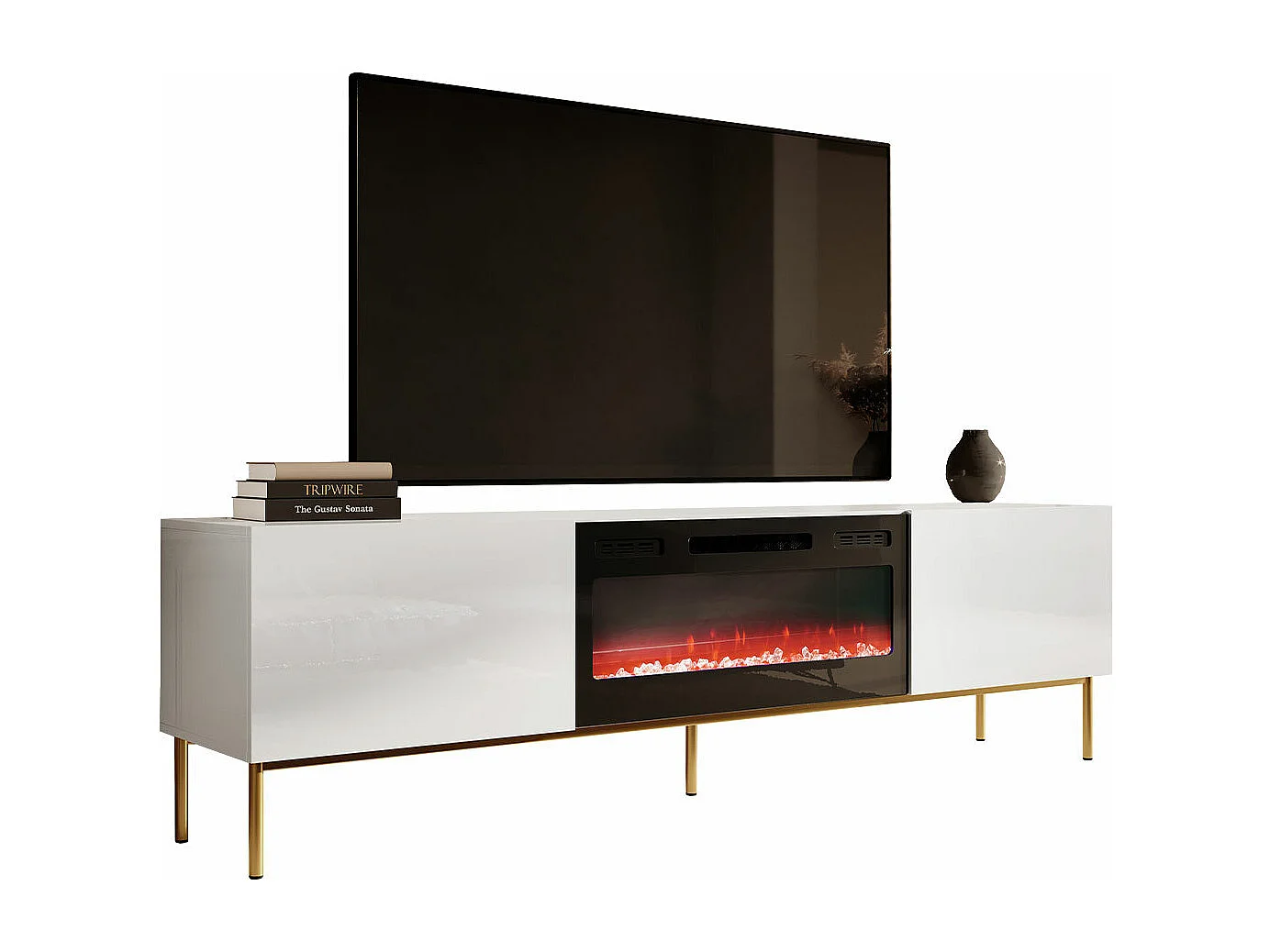 Mesa para TV Charlotte 163, O número de portas: 2, 200x57x40cm