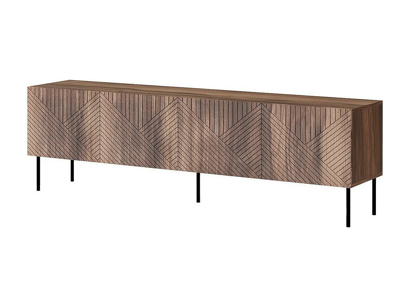 Meuble TV Venophu 101, Noyer, 191x58x40cm