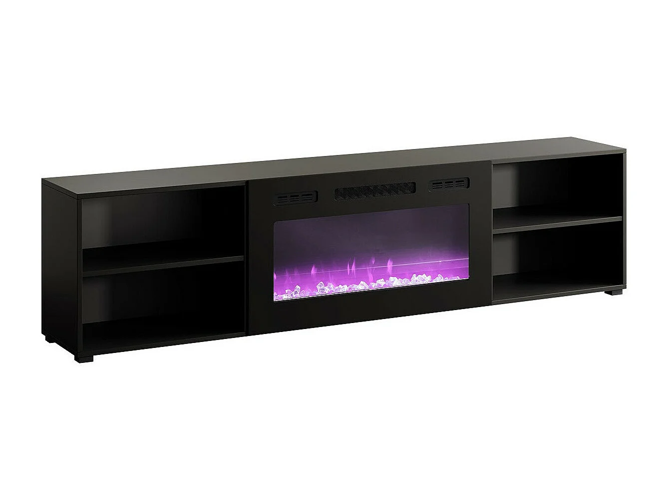 Mueble TV Charlotte 191, Negro, 200x51x33cm