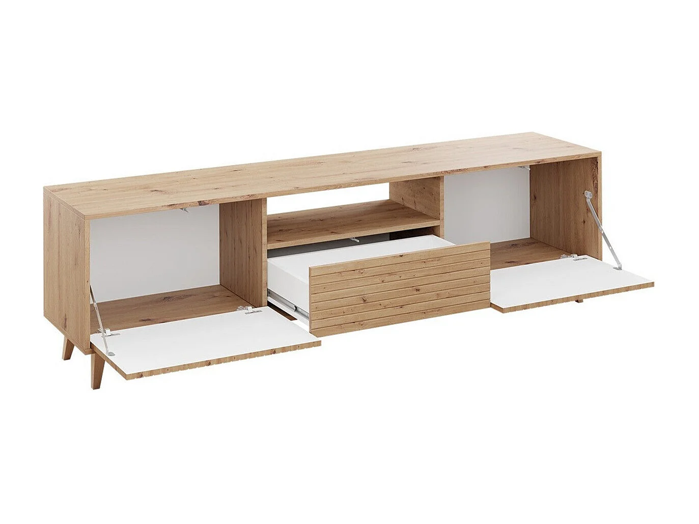 Meuble TV Comfivo Romtori 103, Chêne Artisan, 180x52x40cm