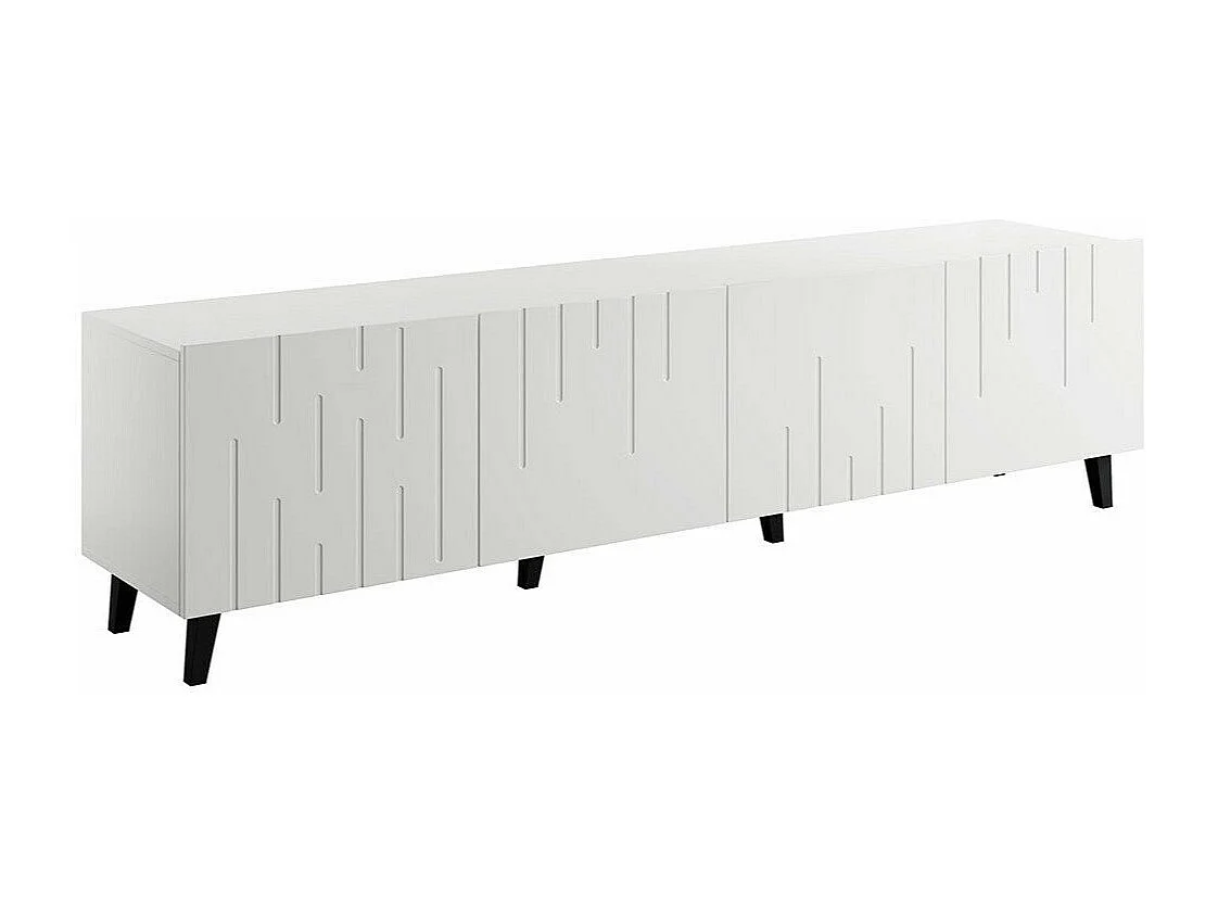 Mueble TV Charlotte 176, Blanco, Número de puertas: 4.00, 200x52x42cm