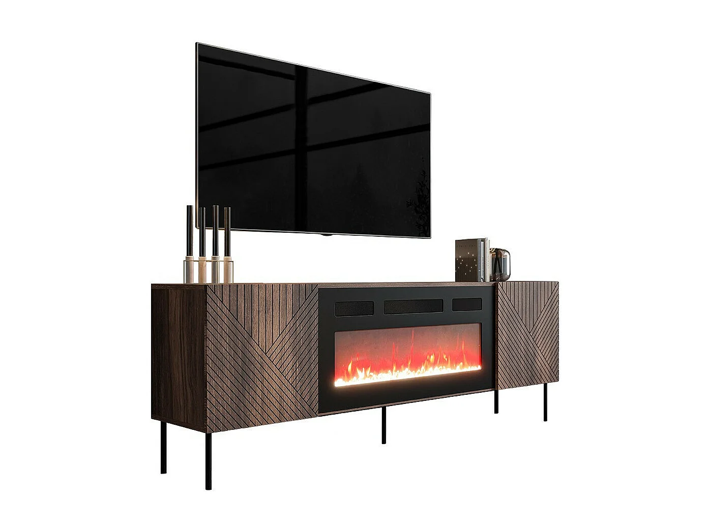 Mueble TV Charlotte L102, Nogal, 191x68x40cm