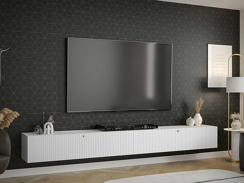 Mueble TV Hartford H108, Blanco, Número de puertas: 2.00, 300x34x40cm