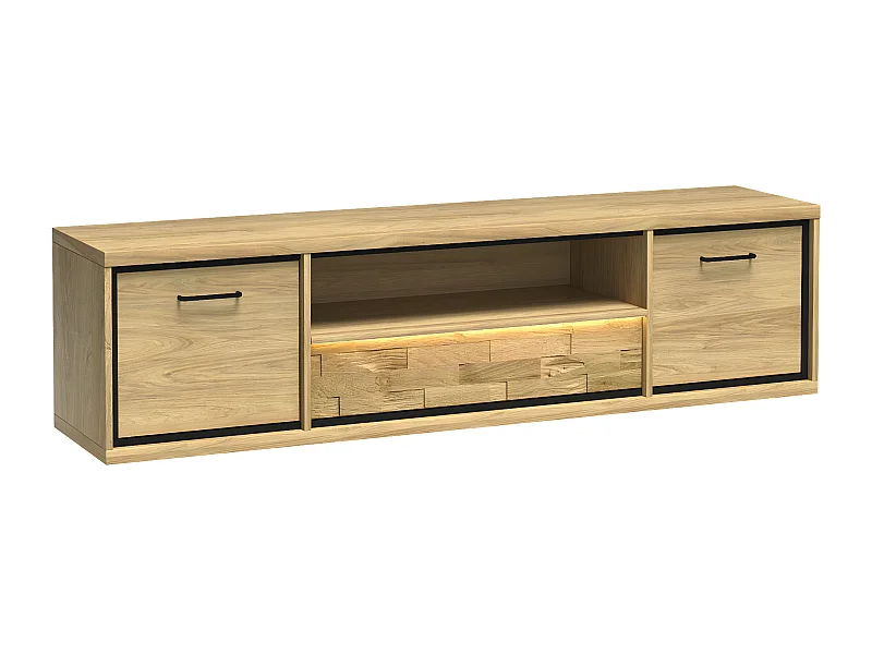 Mueble TV Stanton F112, Roble|Luminoso madera, Número de puertas: 2.00, 181x48x41cm