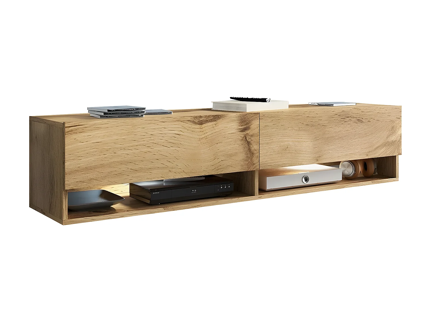 Mesa para TV Sarasota 118, O número de portas: 2, 140x30x33cm