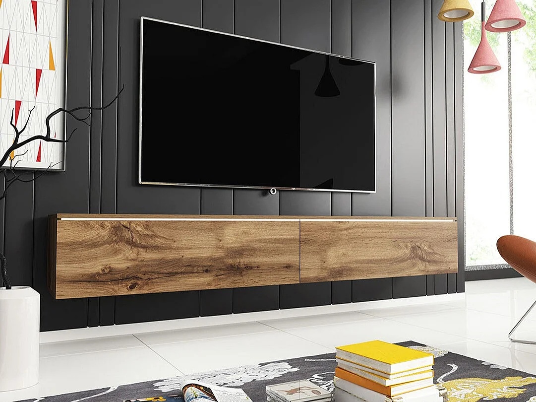 Mesa para TV Sarasota 121, O número de portas: 2, 180x30x33cm