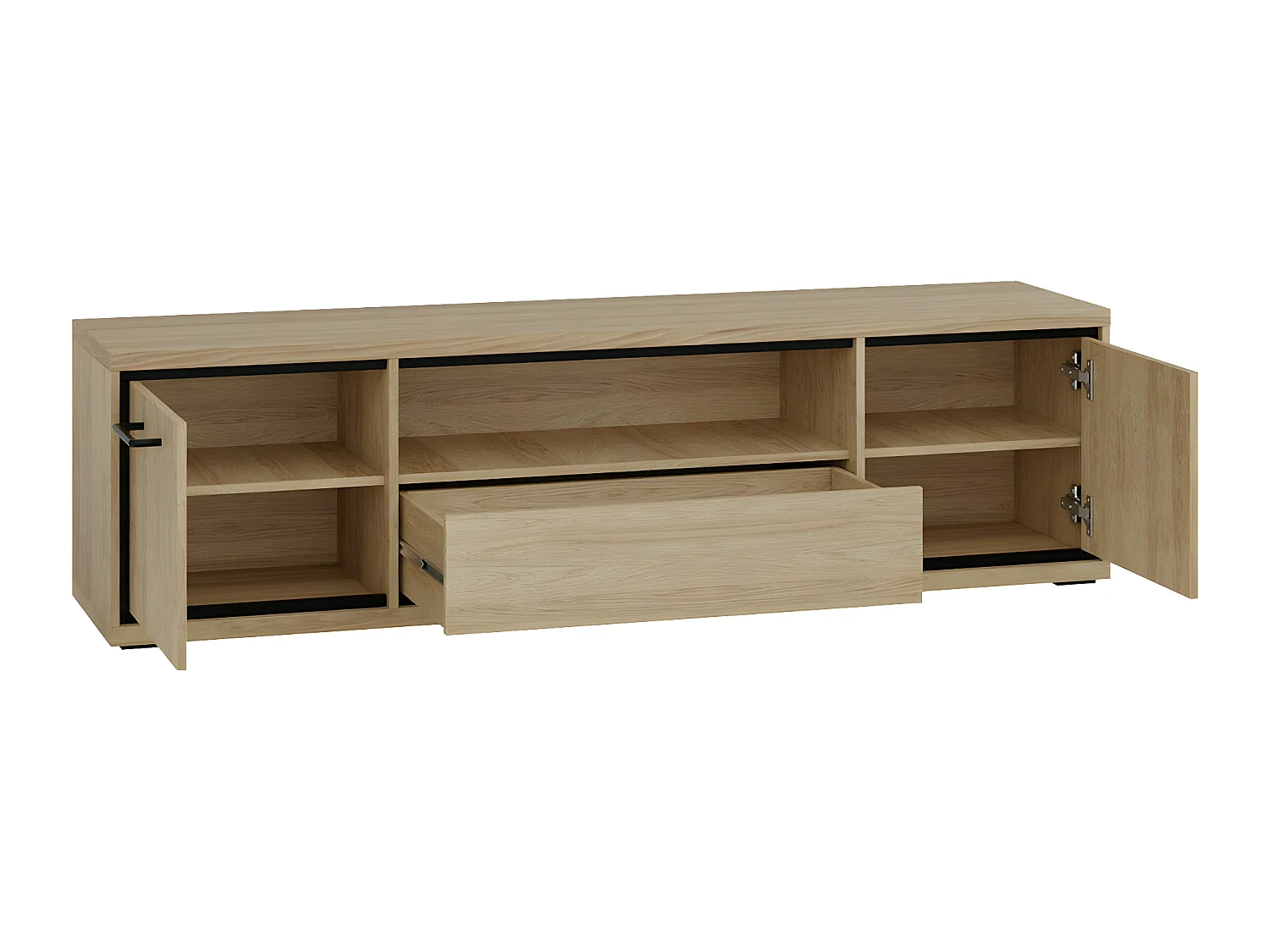 Mueble TV Stanton F112, Luminoso madera, Número de puertas: 2.00, Número de cajones: 1.00