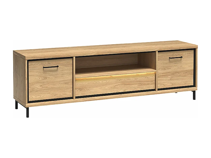 Mueble TV Stanton F112, Luminoso madera, Número de puertas: 2.00, Número de cajones: 1.00
