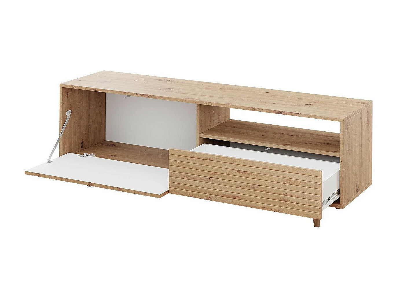 Meuble TV Comfivo Romtori 102, Chêne Artisan, 152x52x40cm