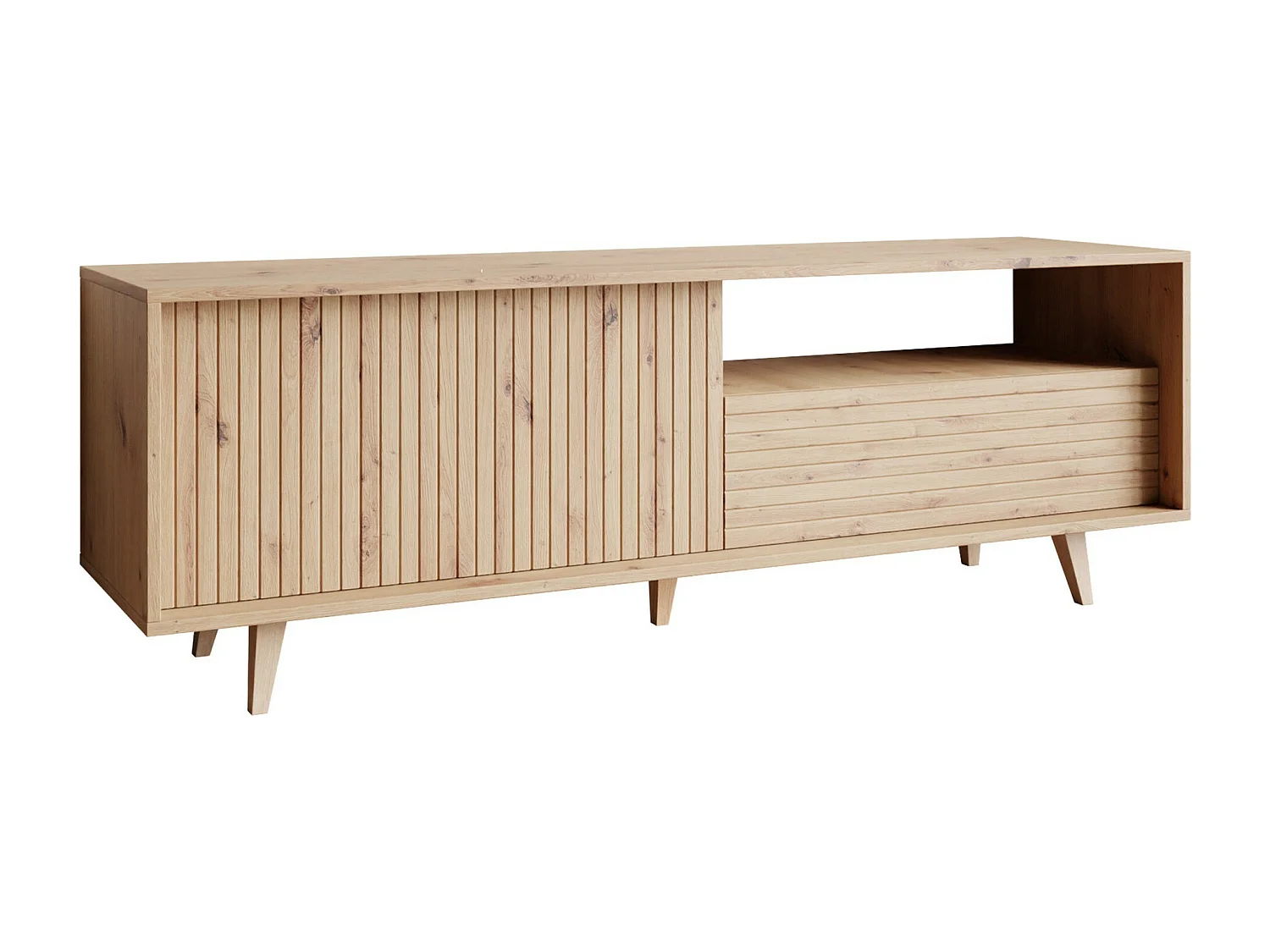 Meuble TV Comfivo Romtori 102, Chêne Artisan, 152x52x40cm