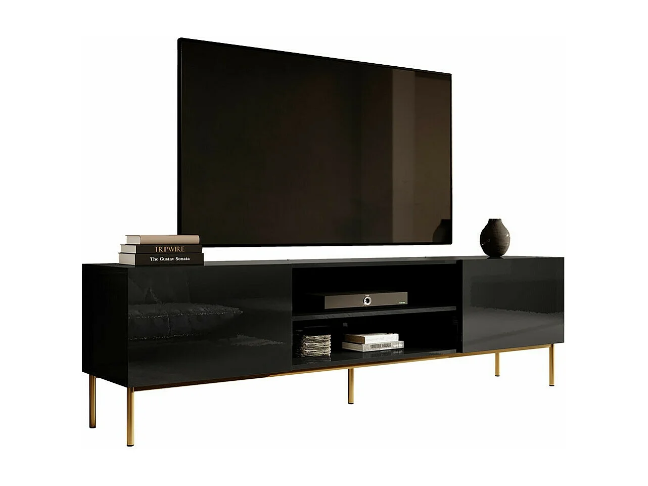 Mesa para TV Charlotte 166, O número de portas: 2, 200x57x40cm