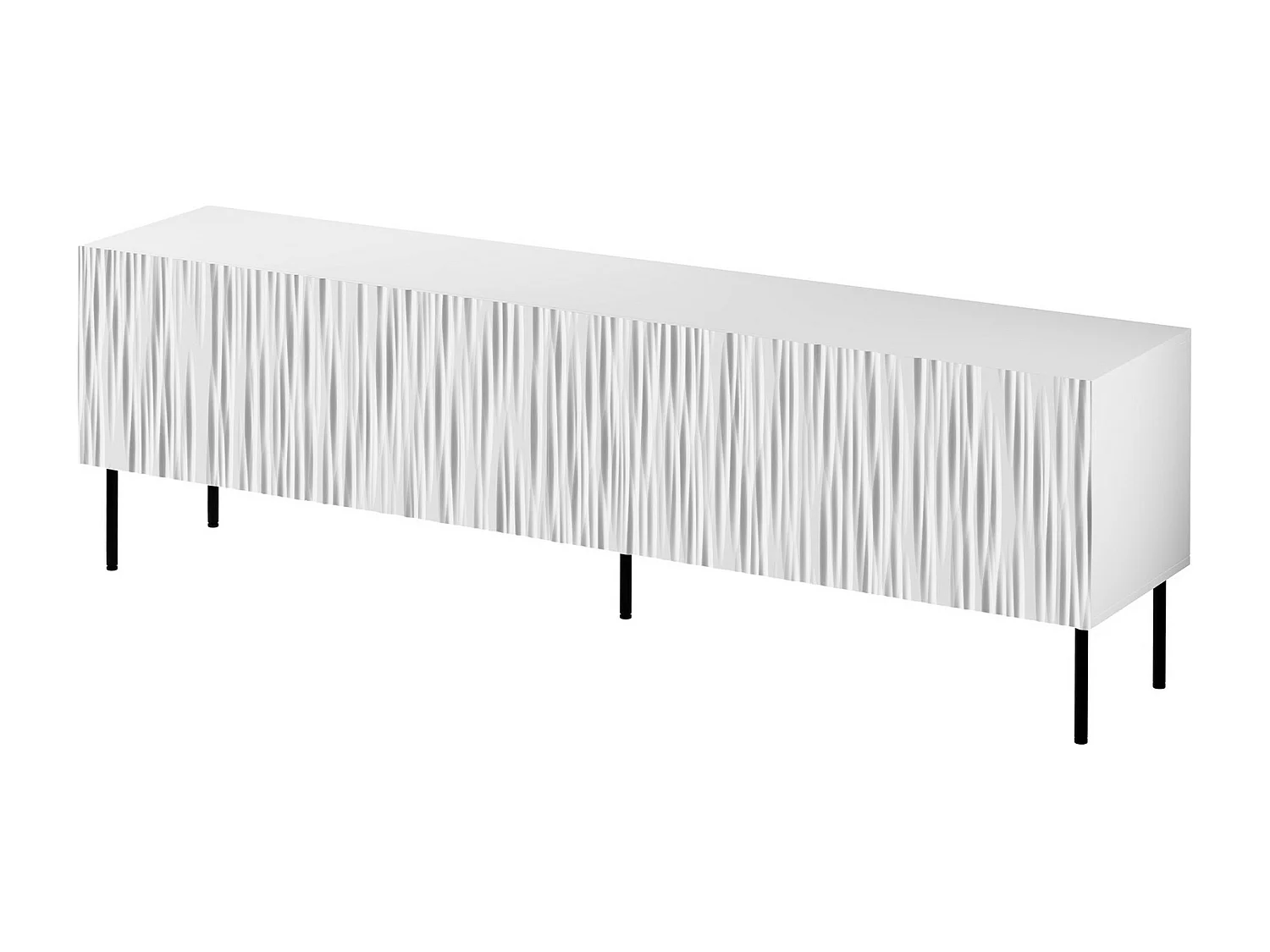 Mueble TV Charlotte K103, Negro|Blanco, Número de puertas: 4.00, 190x60x41cm