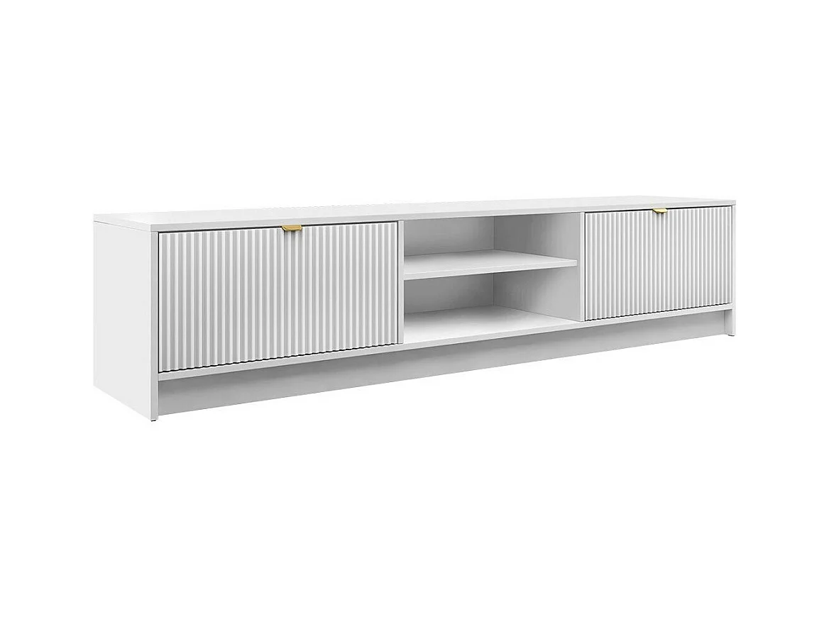 Meuble TV Comfivo Larmire 104, Blanc, 180x40x40cm