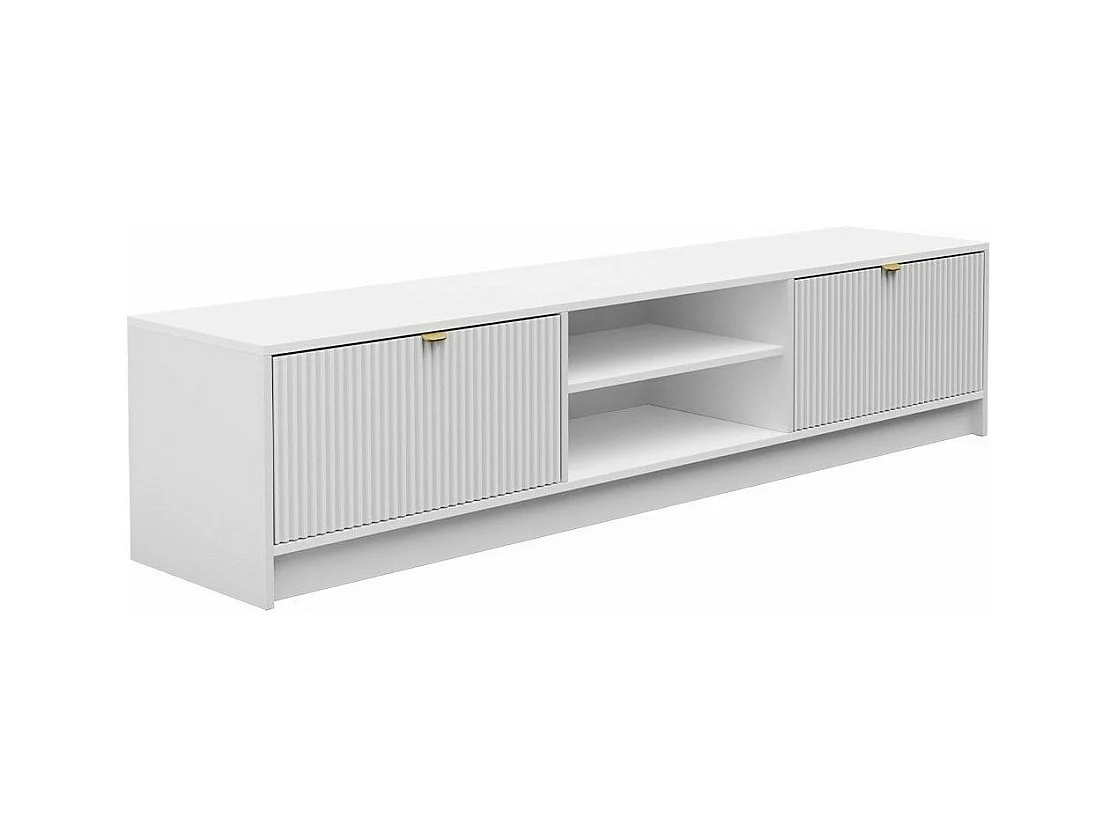 Meuble TV Comfivo Larmire 104, Blanc, 180x40x40cm