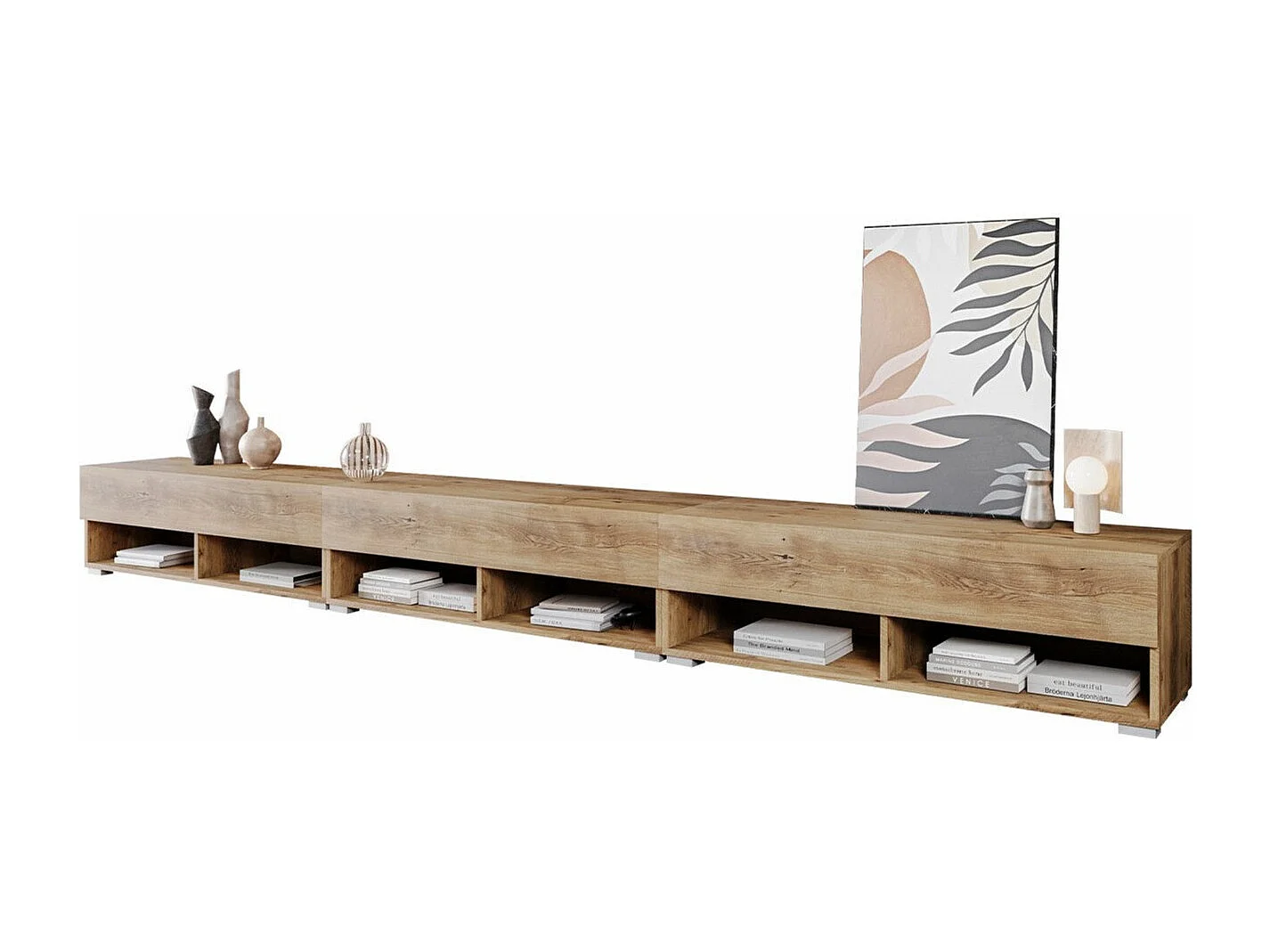 Mesa para TV Sarasota 144, O número de portas: 3, 300x30x33cm