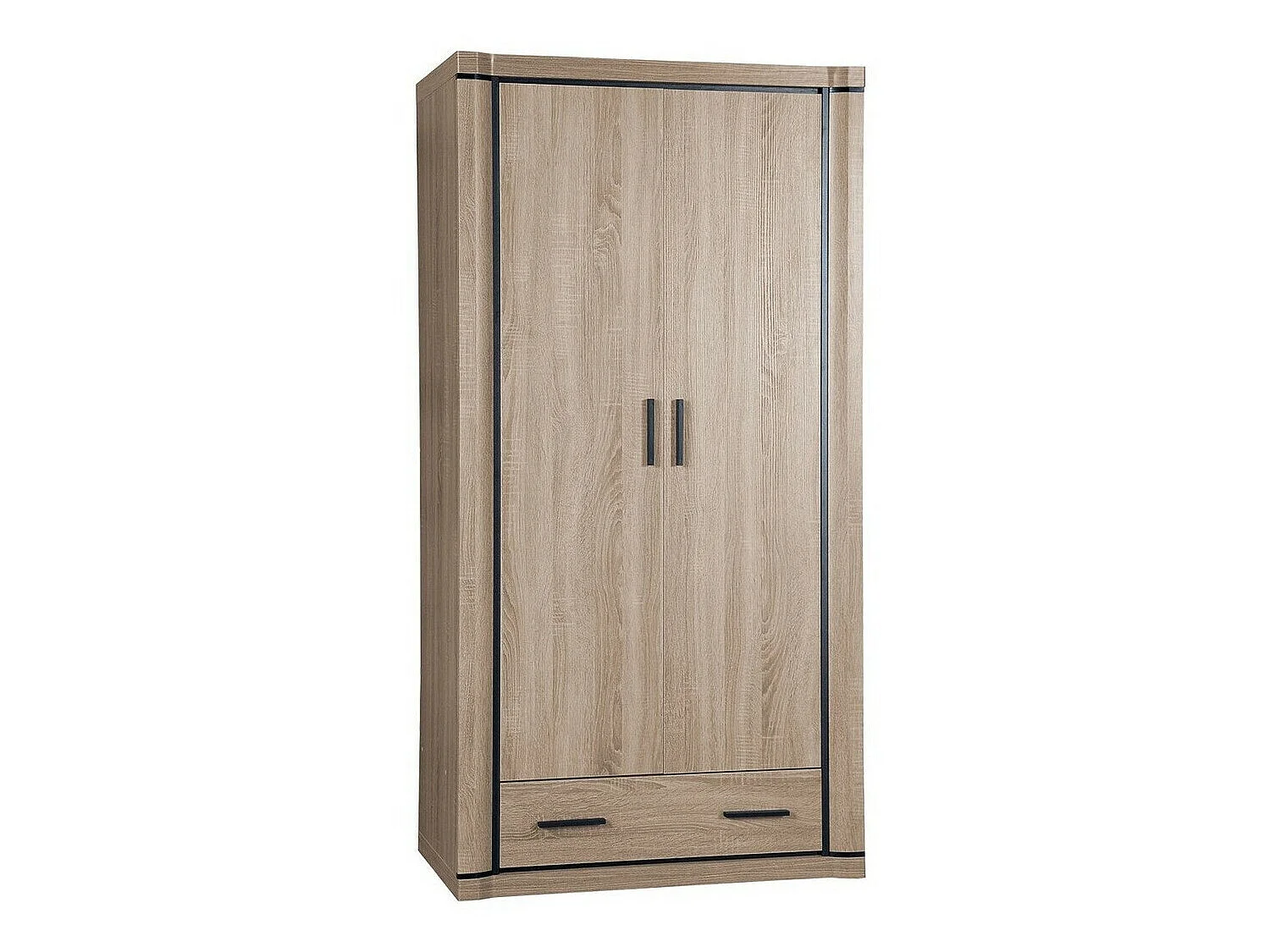 Armario Lorelie 118, Roble Sonoma, 192x97x58cm, Puertas de armario: Con bisagras