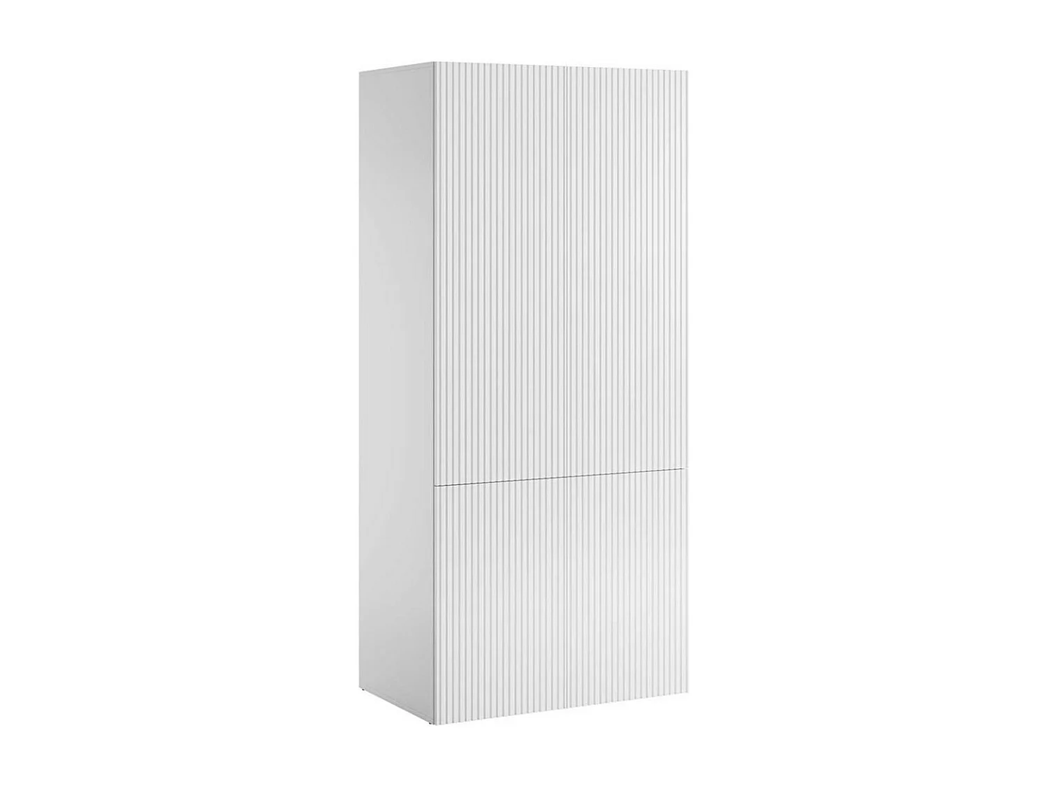Armario Levmari 112, Blanco, 199x87x54cm, Puertas de armario: Con bisagras