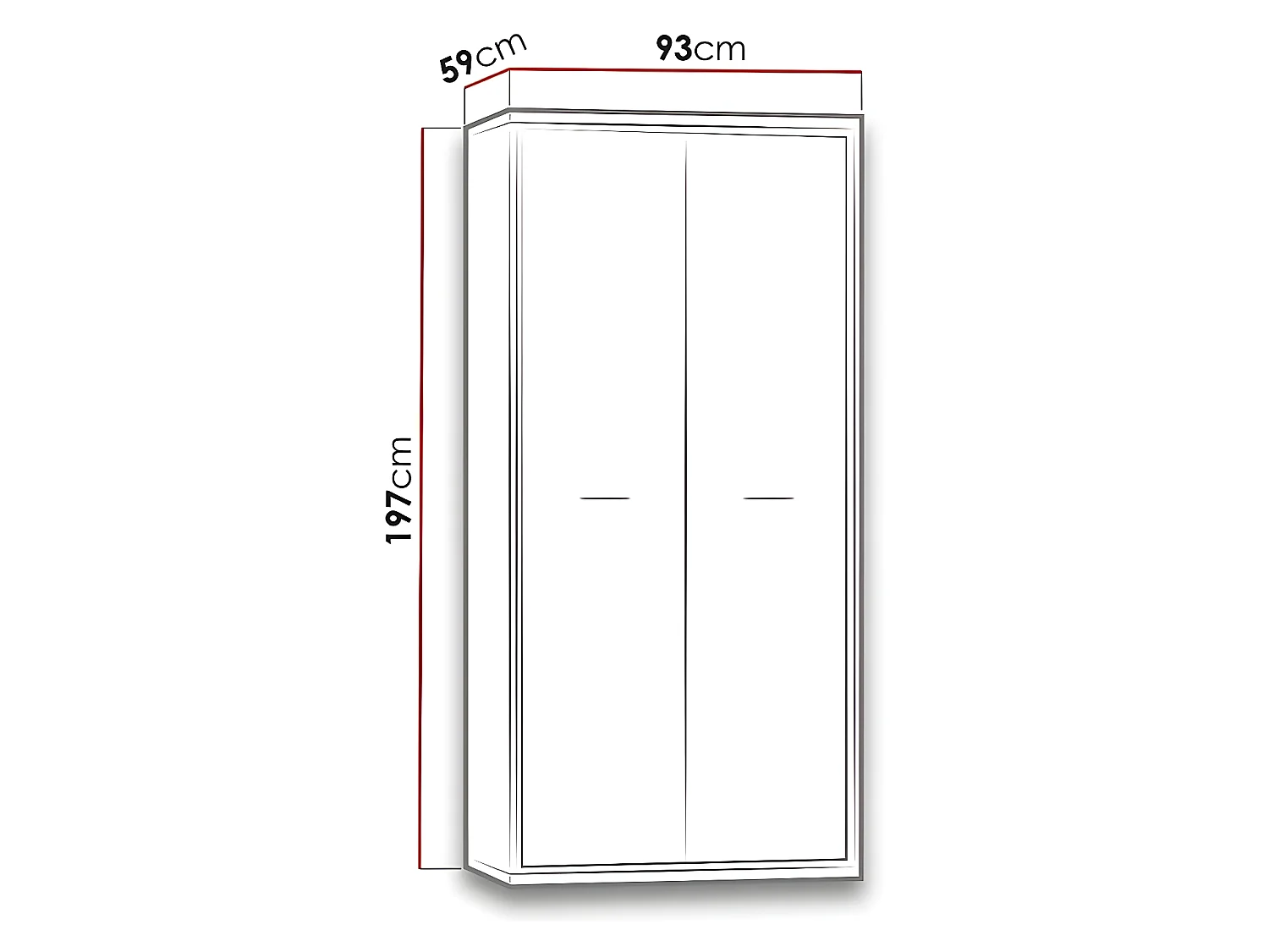 Roupeiro Etrmoni 100, Número de prateleiras: 4, 20x9x6cm