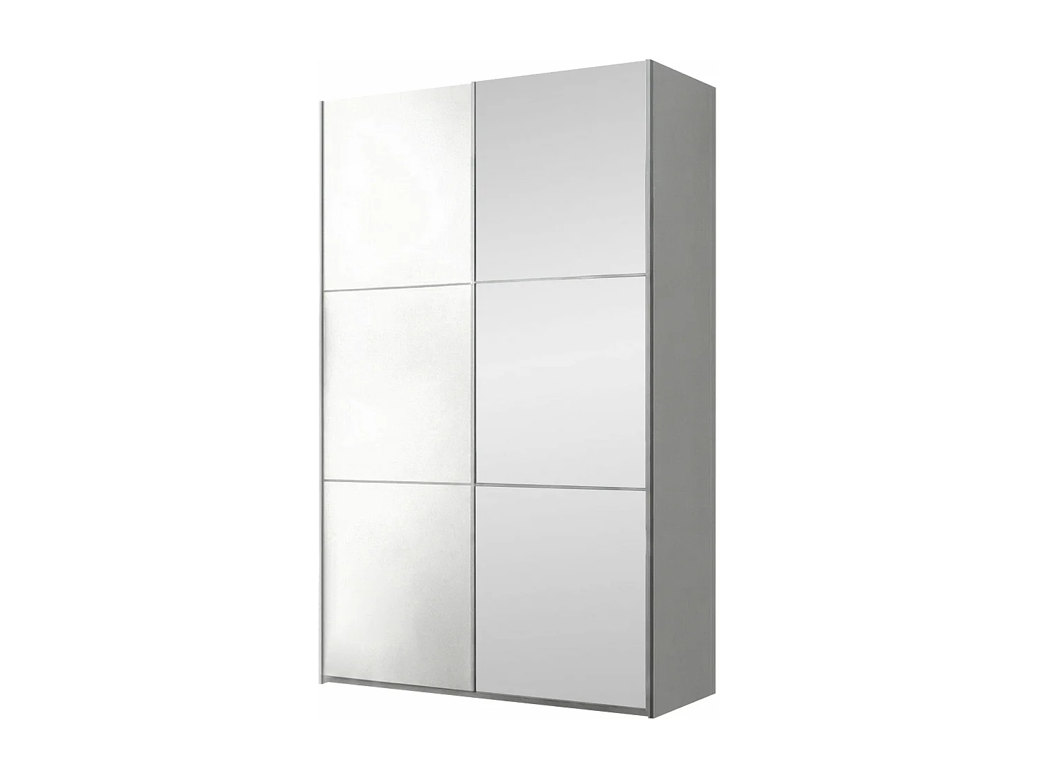 Armoire Honolulu 229, Blanc, 215x122x65cm, Portes d'armoire: Coulissantes