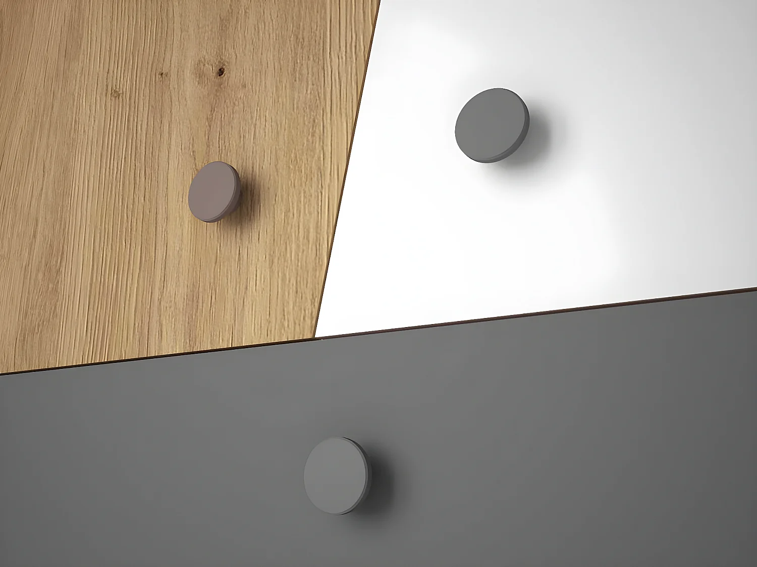 Armario de rincón Almira 101, Blanco|Roble Artisan|Gris, 191x87x87cm