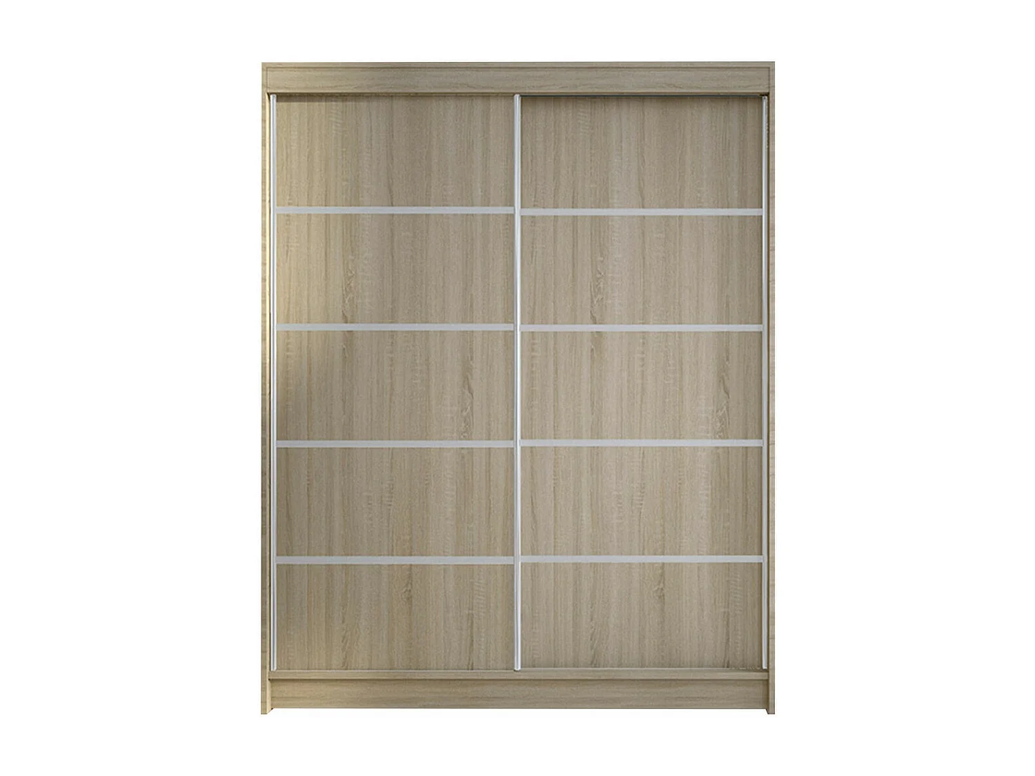 Armoire Closico 145, Sonoma chêne, 200x150x58cm, Portes d'armoire: Coulissantes