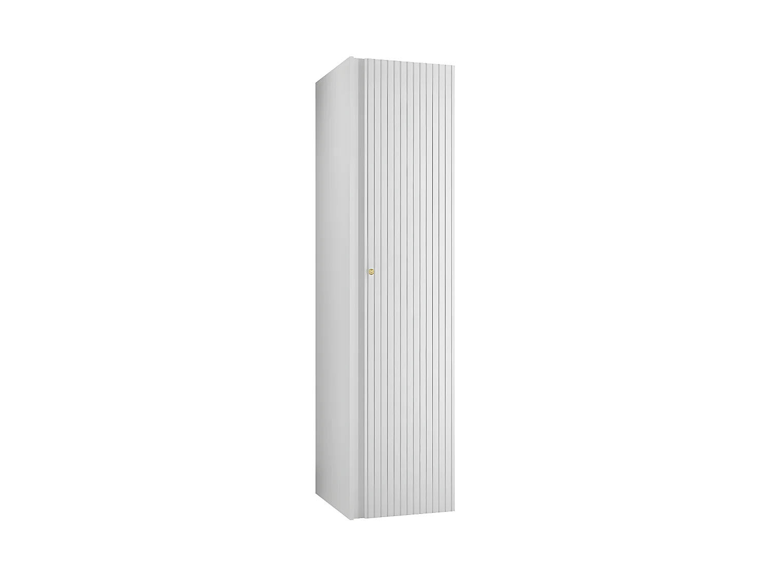 Armoire Hartford 393, Blanc, 186x40x44cm, Portes d'armoire: Avec des charnières