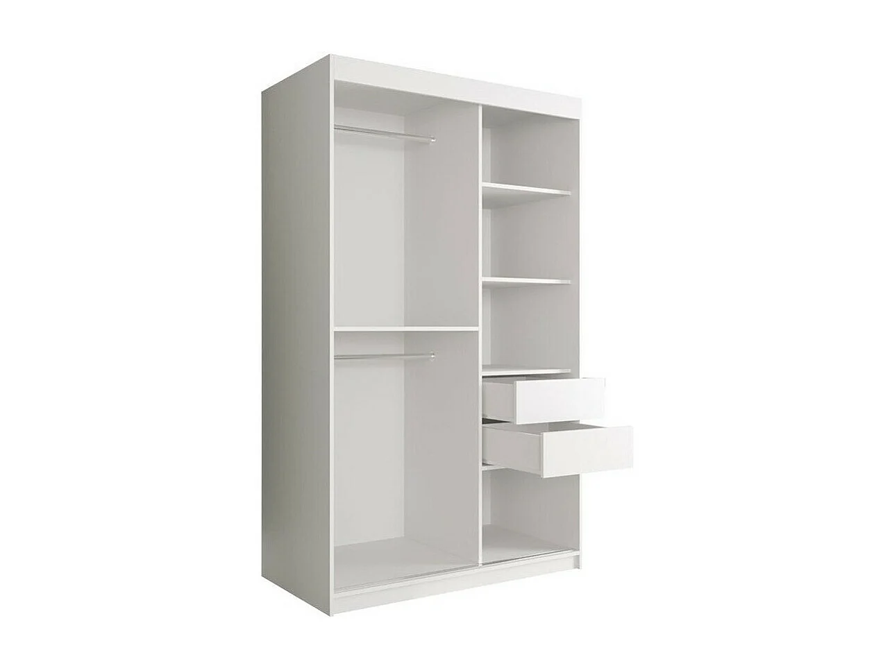 Armadio Hartford 253, Marmo nero|Nero opaco, 200x120x62cm, Porte armadi: Scorrevoli